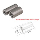 A2 Stainless Female Threaded Round Sleeve Rod Bar Stud Connector Nuts M3-m16