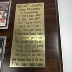 Michael Jordan Chicago Bulls 1991 Wooden Plaque W  Stats Plate   4 Cards