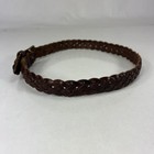 Gap Brown Genuine Leather Braided Belt - Size 20