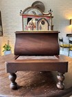 Antique 19th C  Victorian Wooden Mahogany Chamber Pot Commode Toilet Step Stool