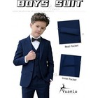 Yuanlu Boys Slim Fit Tuxedo Suit 4t Blue