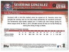 Severino Gonzalez Miami Marlins 2015 Topps Update Rookie Card