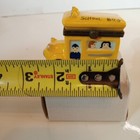 Porcelain Hinged Trinket Box Yellow School Bus New Old Stock Nos Nip