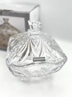 Godinger Shannon Crystal Dish   Lid Glass Bowl Candy Box Decor Footed 5 5  New