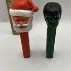 Vintage Santa And Frankenstein Pez Dispensers Red   Green Stem Holiday Seasonal