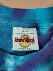 Vtg Hard Rock Cafe Sacramento Graphic Tee T-shirt Blue Tie Dye Mens S m Euc Usa