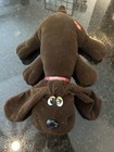Tonka Large Pound Puppy Puppies 18    Brown Dog W  Collar Plush Stuffed 1985 Vtg