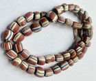 Antique Striped Red  White  Blue Venetian African Native American Trade Beads