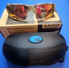 Costa Fantail 580p Mirrored Polarized Red Lens Camo Wrap Sunglasses W  Case