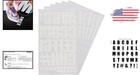 Durable Iron-on Flock Transfer Letters 2 Inch White For Custom T-shirts   Bags