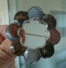 Scottish Silver Agate Brooch  Superb Victorian Large Mixed Agate  C1890 Scotland