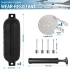 4 Ribbed Marine 10  X 30  Boat Fender Vinyl Bumper Dock Shield Protection