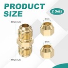  Od Copper Pipe Extension Joint Connectors 2pcs Free Welding Copper Flare 8mm