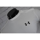 Under Armour Compression Gym Shirt Mens Large White Heatgear Long Sleeve