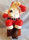 Coca-cola Ceramic Santa Cookie Jar  holiday Portraits  Christmas New In Box