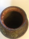 Vintage Art Pottery Vase Orange Crackle Glaze