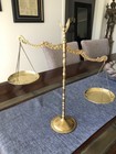 Antique Eagle Brass Scale Colonial Style Scale Of Justice Figurine Top Ornate