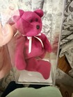 Authenticated Ultra Rare New Face Magenta Teddy 1st Gen Tag Ty Beanie Baby   