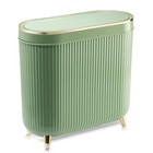 Bathroom Trash Can With Lid 3 2 Gallon Narrow Trash Can Small Mint Green