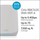 Netgear Orbi 760 Mesh Router Network - 3 Units With 7 500 Sqft Coverage - Wifi 6
