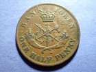 1852 Bank Of Upper Canada One Half-penny Token  Ch  Vf