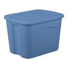 18 Gallon Plastic Storage Container With Snap-on Lid  Light Blue  Pack Of 8