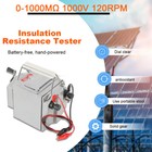 0-1000m   Insulation Resistance Tester 1000v Megger Meter Megohmmeter Hand-crank