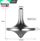 Stainless Steel Spinning Top  Premium Exquisite Perfect Balance Well Made Metal 
