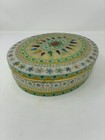 Vintage Baret Ware Jewel Oval Tin Bw Co   229 England Multicolor Flowers