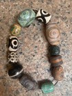 2pcs Wonderful Pure Tibetan Natural Old Agate Dzi Beads Prayer Bracelets