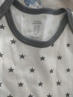 New Amazon Baby One Piece Shirt White And Gray Stars Size 3-6 Month