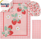 Strawberry Sweet 3-piece Baby Girl Crib Bedding Set     Pink Nursery Bedding  Crib