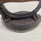 Antique Sensible No 4 Nrs co Sad Iron With Detchable Wooden Handle heavy 