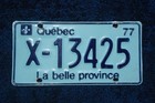 1977 Quebec Canada Dealer License Plate