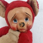 Vintage 1960s Picture Book Crying Bear  Rubber Face Plush Rushton Style 14  Rare