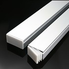 Rectangular Plastic End Caps Ribbed Plugs Blanking Inserts Rectangle Bungs White