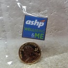 Ashp Pinback Button Wellbeing   Me Square Lapel Pin Usa