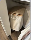 Nib Steele Canvas Laundry Basket Hamper Casters And Lid