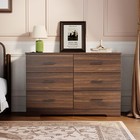 6 Drawer Dresser For Bedroom  Modern Chest Of Drawers Storage Organizer Mdf