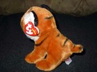 Ty Beanie Boos  2015 Velvety    Tiggs  Baby Bengal Tiger Plush 6  Glitter Eye