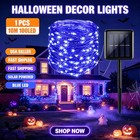  Outdoor Solar Fairy String Lights Halloween Christmas Waterproof Garden Decor