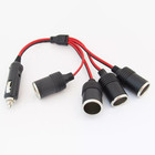 1x 12v 24v Car Cigarette Lighter Charger 1 To 4 Way Socket Outlet Splitter Cable