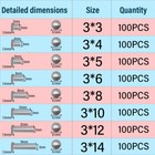 800pcs Semi Tubular Rivets For Tonka Super Assortment Toy Parts 1 8  Diameter