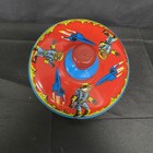 Spinning Top Tin Rocket Spaceship   Astronaut Toy Circa 1960s Vintage 6 