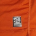 Nike Pro Combat Compression Shirt Large Orange Dri Fit Short Sleeve