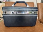 Vintage Samsonite Navy Profile Ii Carry On Train Case Mirror Tray Cosmetics