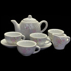 Vintage Miniature Childs 10 Piece Floral Pattern Porcelain Partial Tea Set