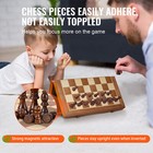 15  Magnetic Wooden Chess Checkers Set Folding Portable Chess Game Board New