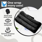 Huggaroo Headache Wrap Microwavable Heating Pad Hot Cold Therapy Black Unscented