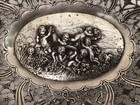 Wilhelm Ludvig  Hanou Antique German Silver 800 Cherub Themed Tray 240 Grams 10   